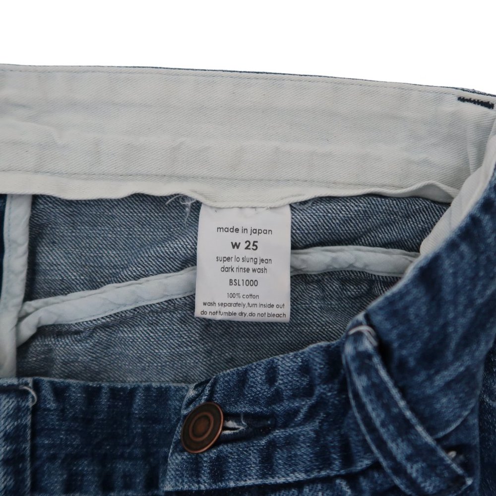 BASSIKE Super Lo Slung Jean sz 25 Made in Japan - Picture 7 of 8
